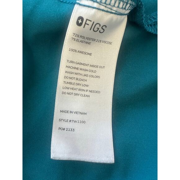 Figs Pacific Blue Casma Three-Pocket Scrub Top  Size Small - Picture 8 of 8